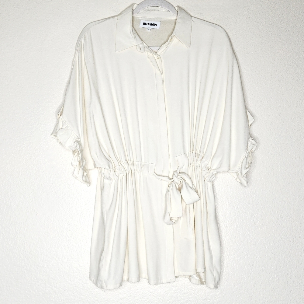 Rita Row Cream Flowing Blouse S
